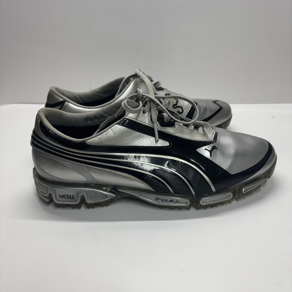 puma AMP cell fusion mens 8.5 golf shoes Silver rickie fowler athletic sneaker